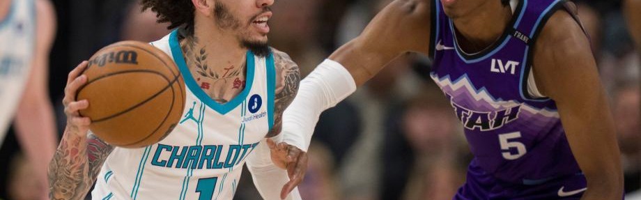 NBA-鲍尔17+5+5黄蜂9人上双150-95狂胜爵士55分